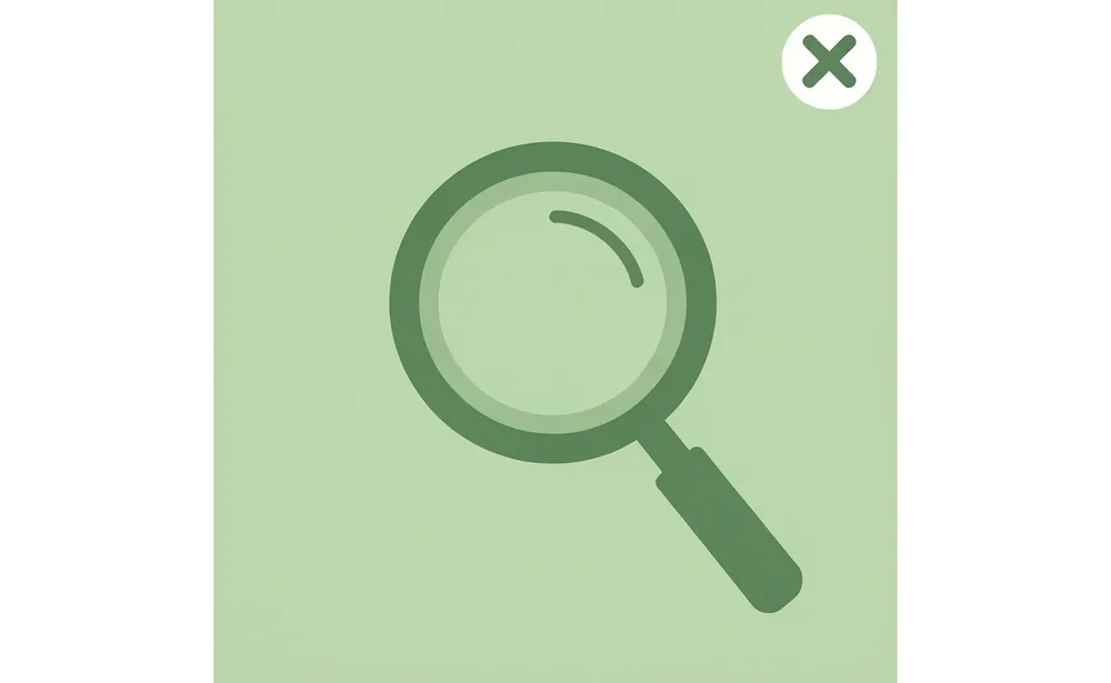 Magnifying glass highlighting the core issue of incorrect scholarship search strategies