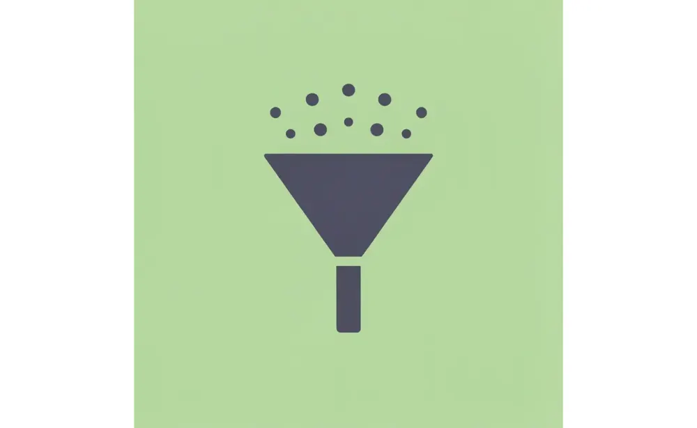 Funnel diagram showing many generic scholarships filtering down to fewer targeted psychology scholarships