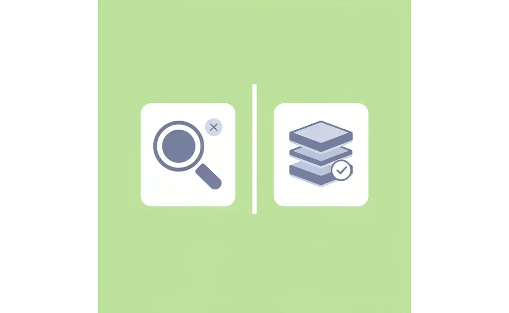 Comparison showing traditional keyword search on left versus Kollegio's profile matching on right