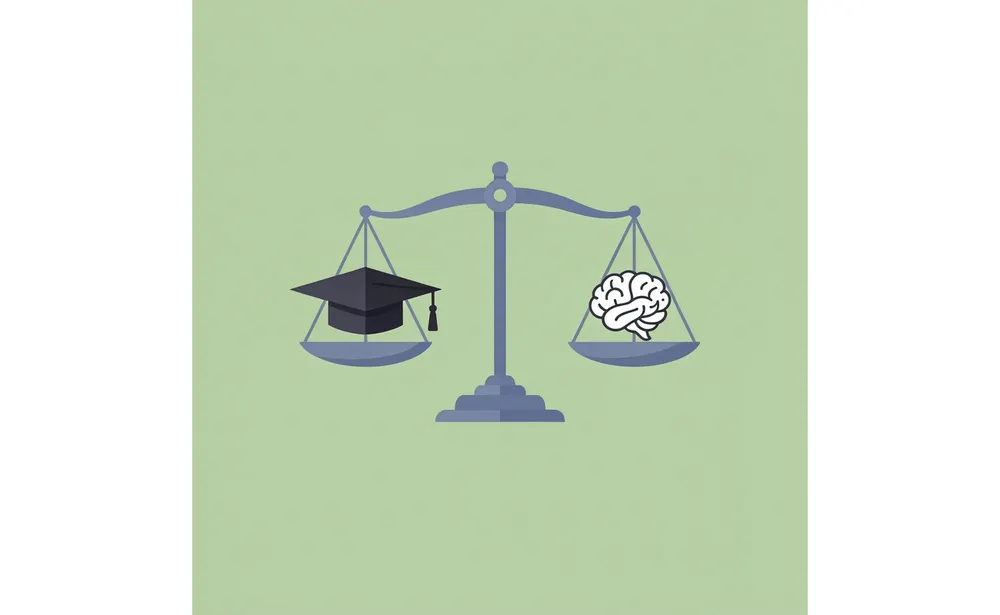 Balance scale comparing traditional $10,000 counseling fees on one side with Kollegio's free AI guidance on the other