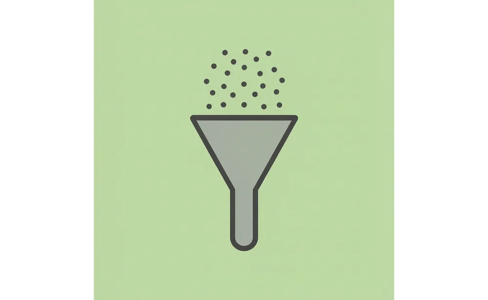 Funnel showing many generic scholarship results filtering down to one personalized match