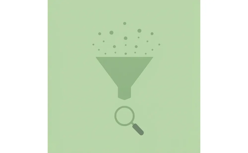 Funnel diagram showing many scholarship opportunities being filtered into personalized matches