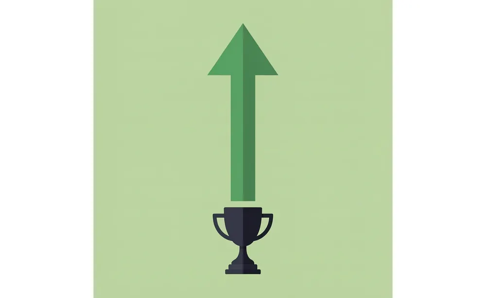 Upward arrow showing student standing out and improving chances with Kollegio's targeted approach