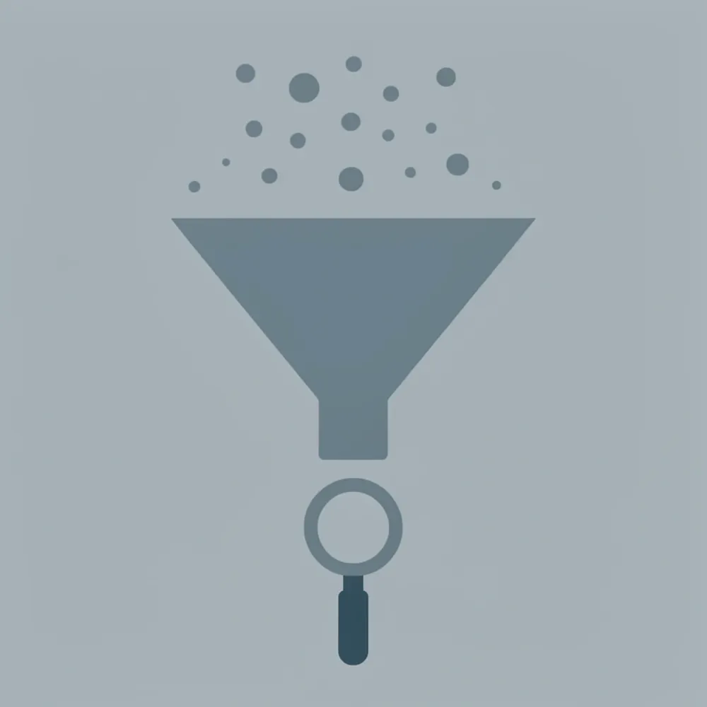 Funnel diagram showing student profile being filtered into personalized scholarship list