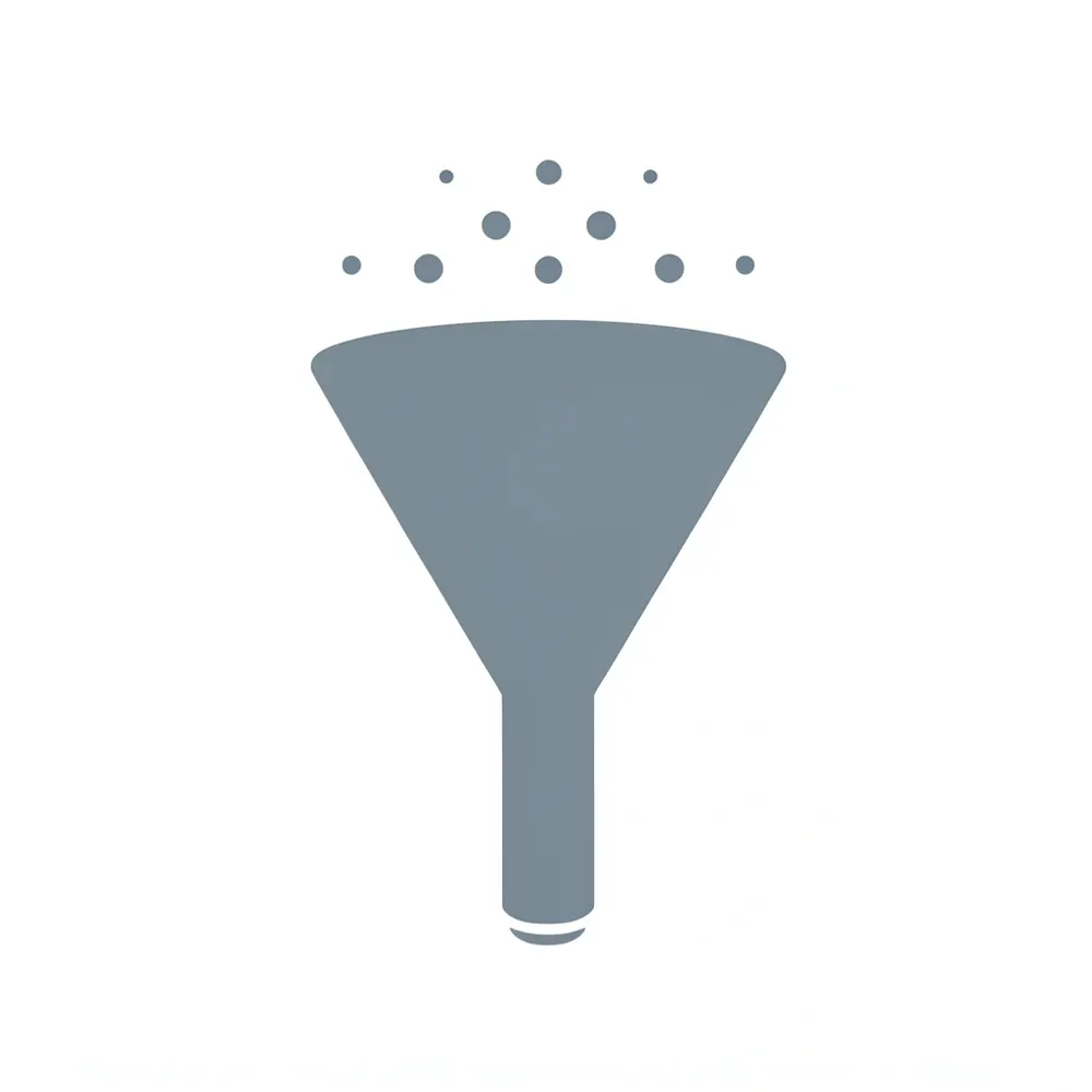 Funnel showing many scholarship opportunities being filtered down to quality matches