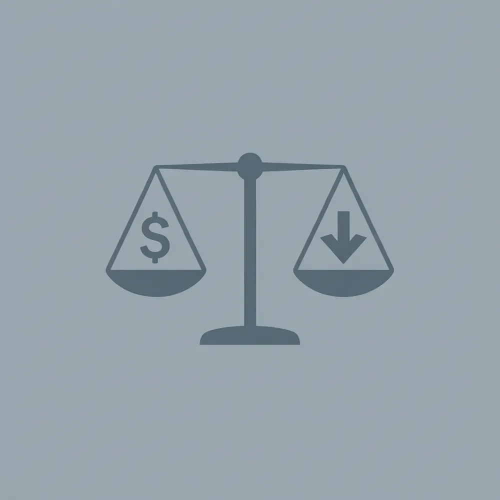 Balance scale comparing thousands of dollars for a private counselor on one side versus zero cost for AI counseling on the other