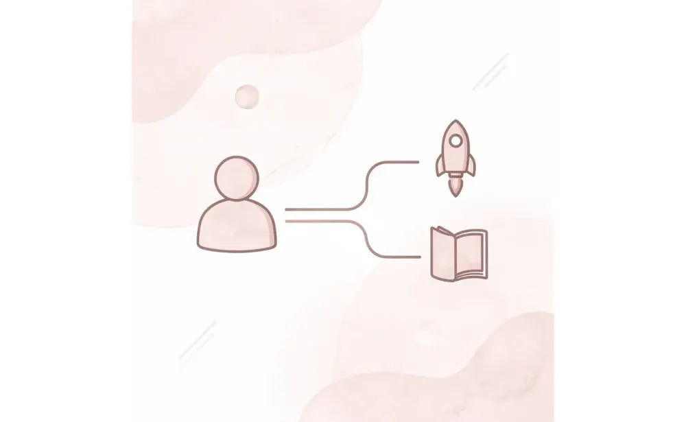 Decision icon splitting into multiple paths representing SAT retake choices