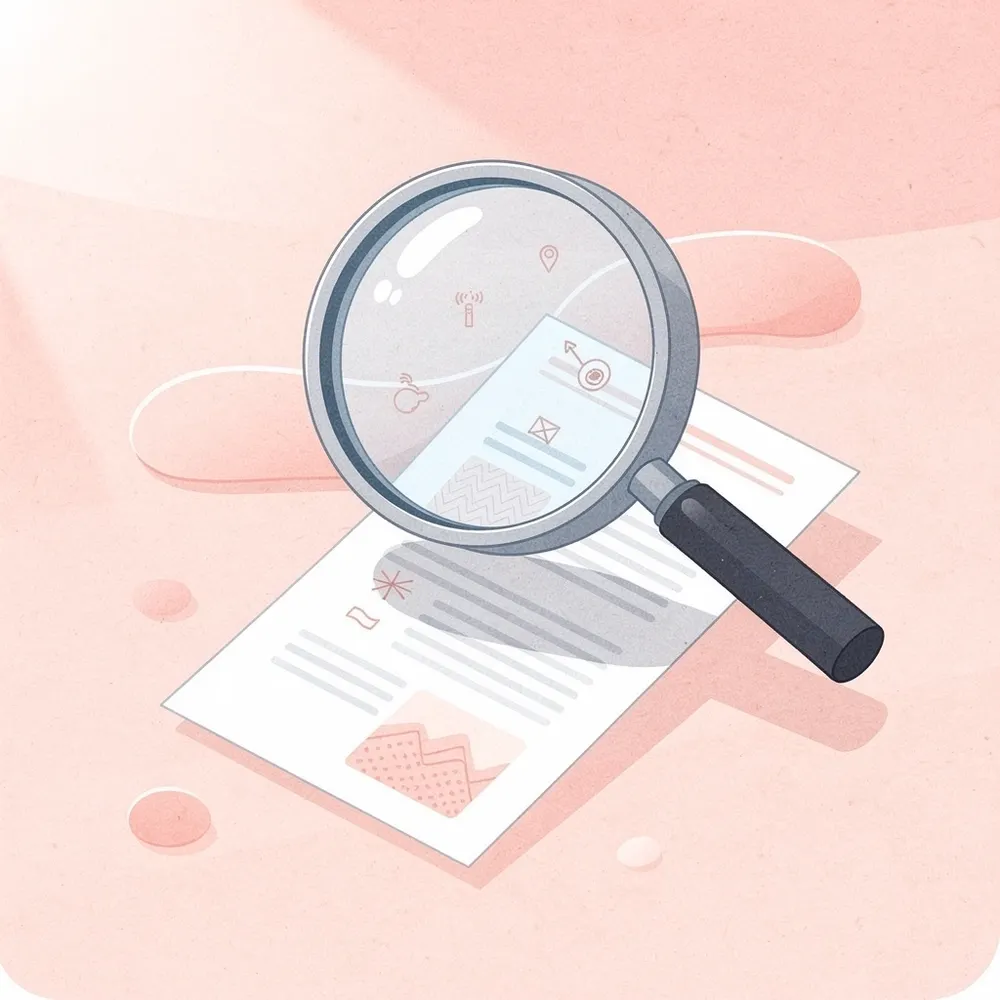 Magnifying glass examining college application data representing analysis and research