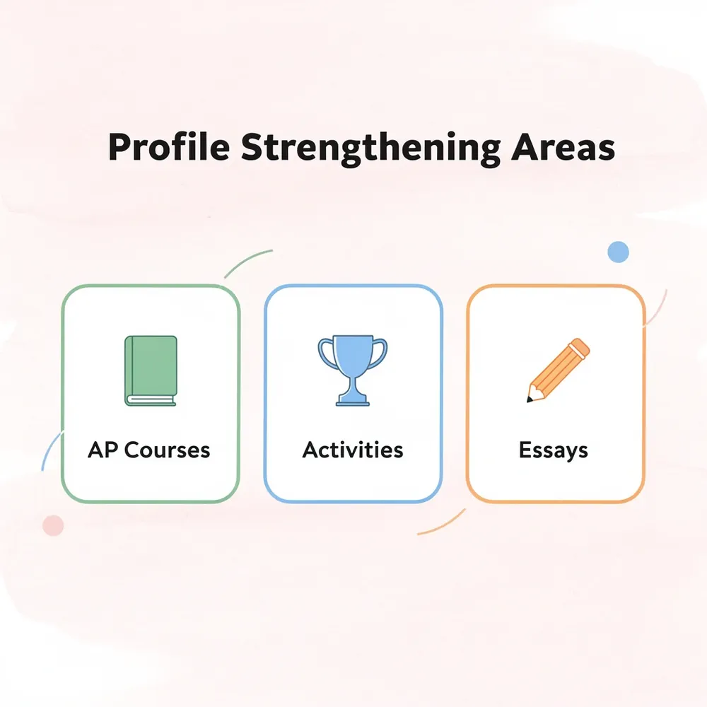 Three key areas for strengthening college application profile