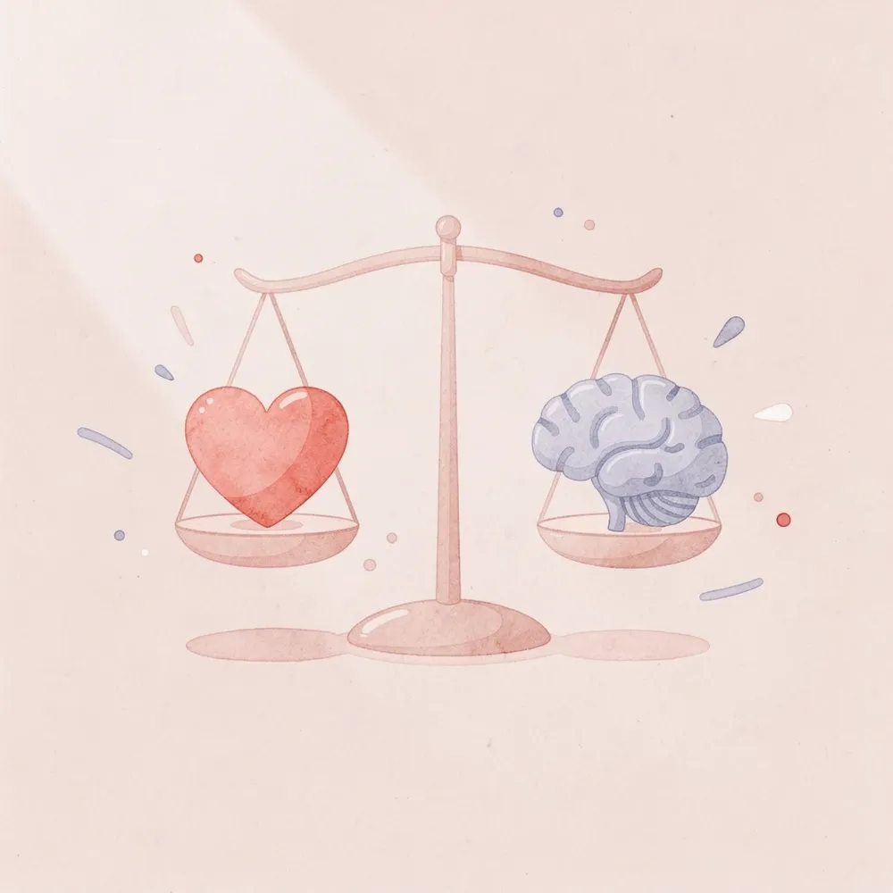 Balance scale comparing SAT scores with holistic student qualities
