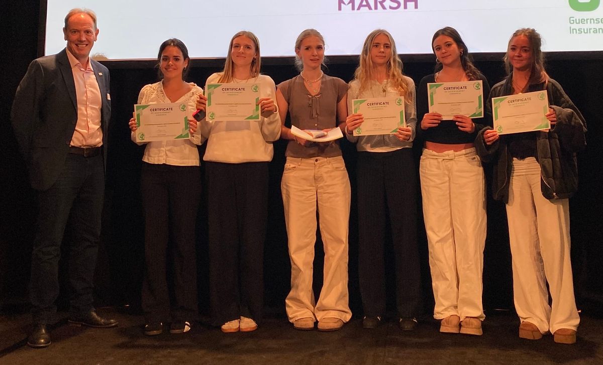 Students compete to win over global shipping company in Guernsey insurance challenge