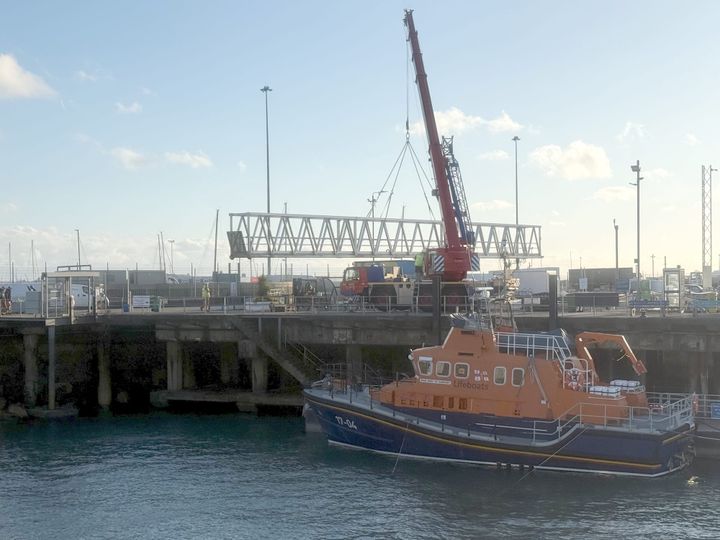 Inter-Island Quay gangway removed for essential maintenance repairs