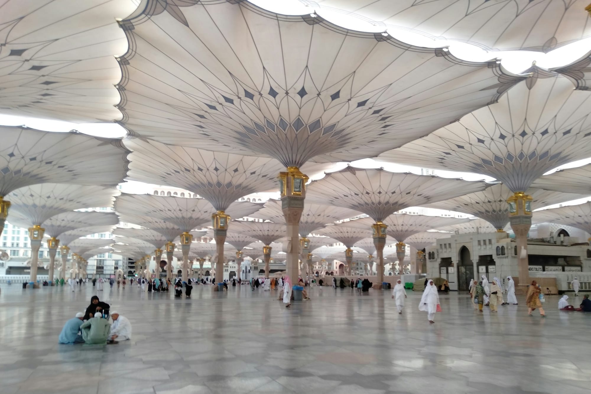 Umbrellas in the Courtyard of Masjid al-Nabawi, Madinah