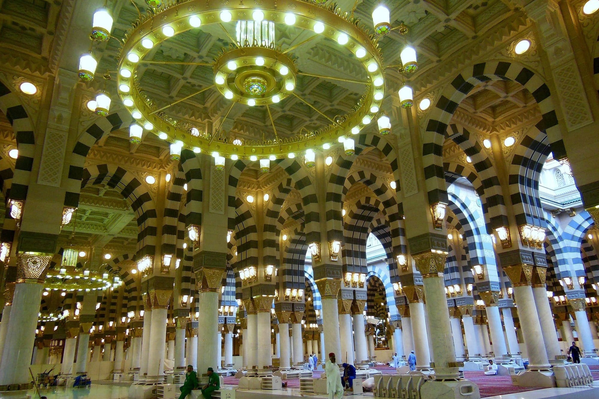 Inside Masjid al-Nabawi, Madinah