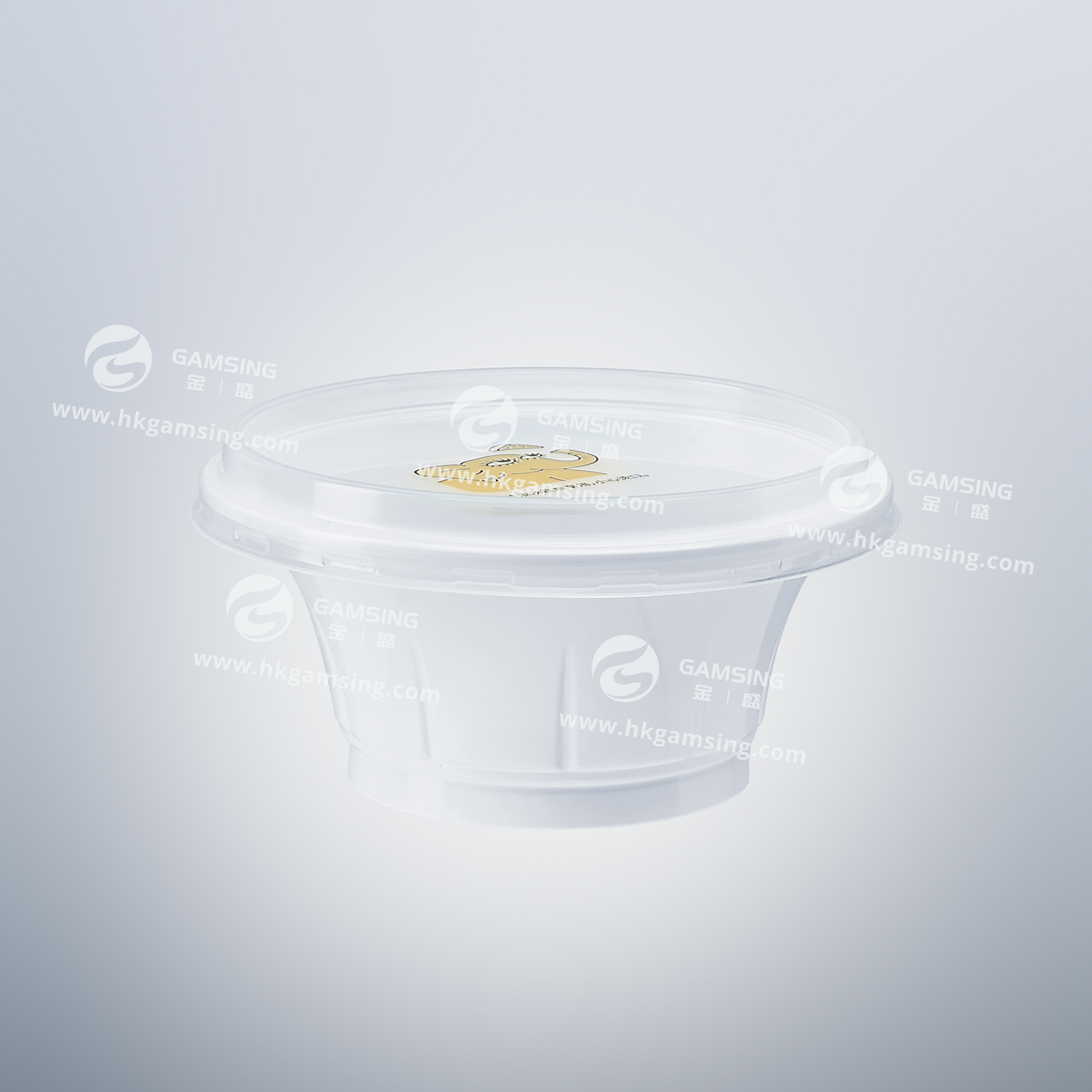 260ml White PP Plastic Soup Bowl With Lid post image