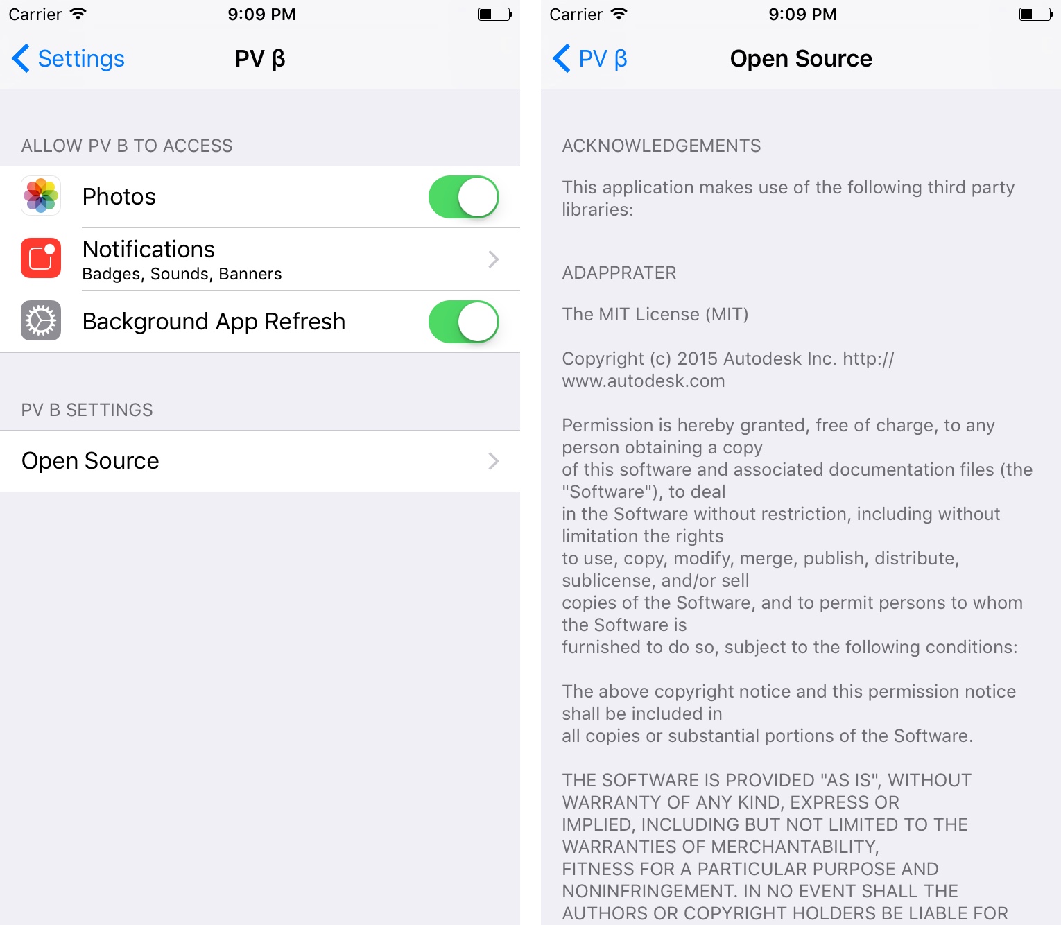 CocoaPods settings acknowledgements