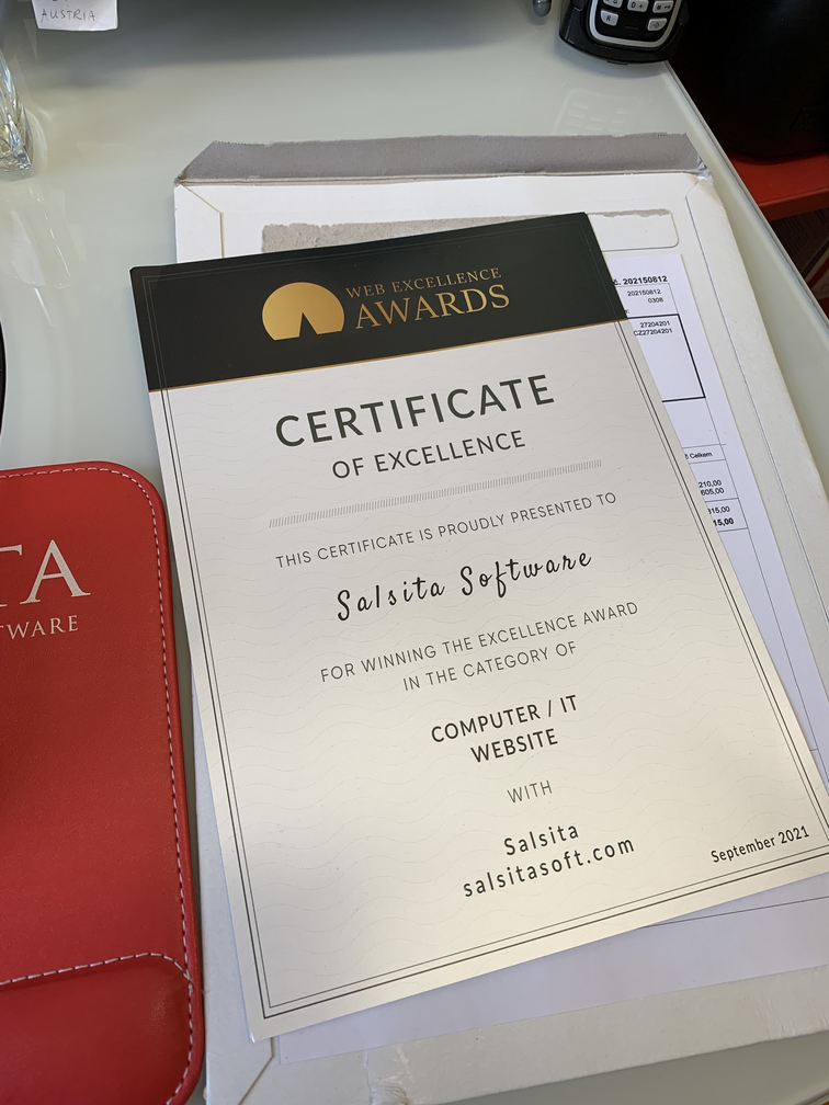 Salsita Software Snags "Excellence Award"