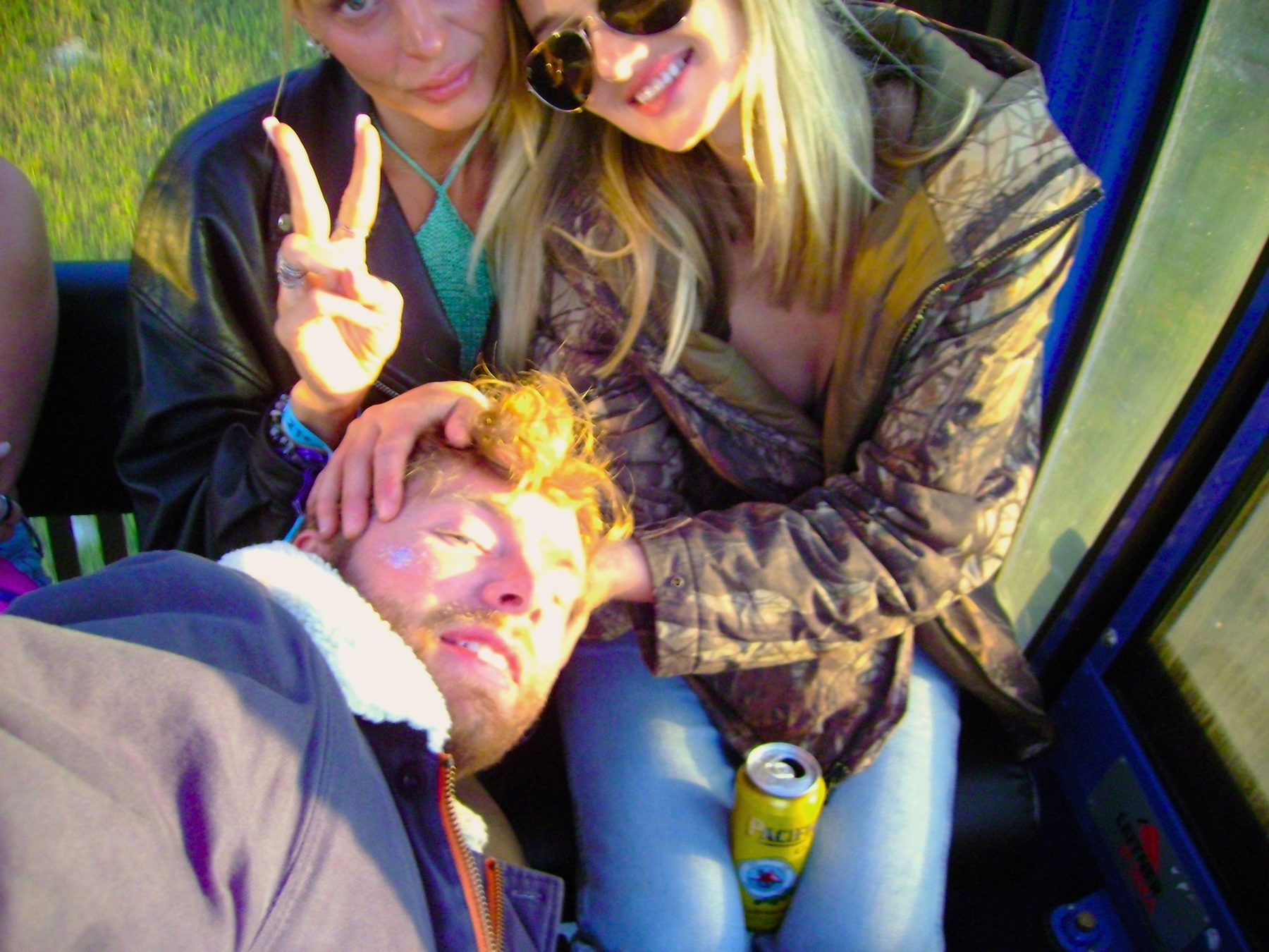 From Kara Hobby’s Wilson Mom summer: friends piled together in the back of a truck