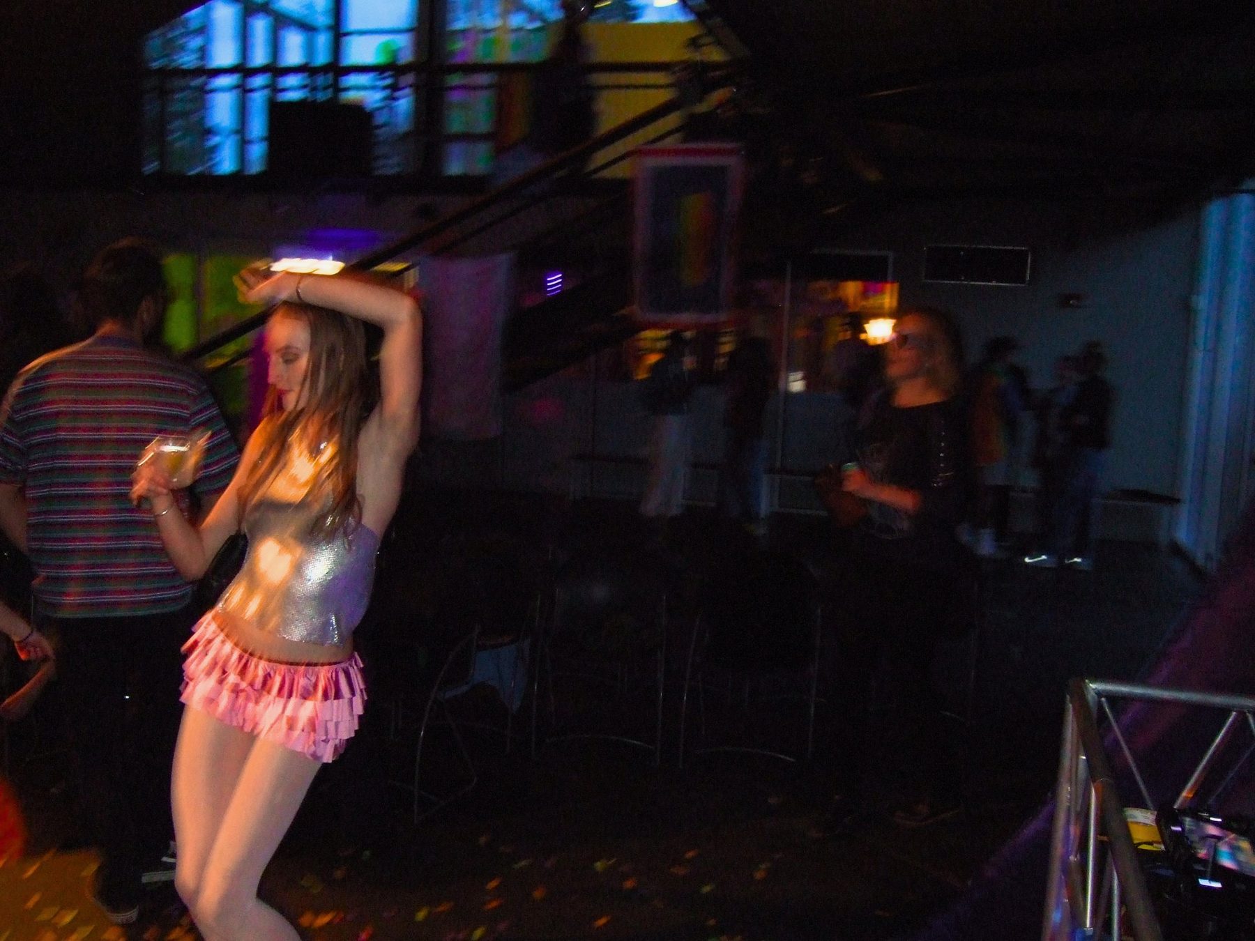 From Kara Hobby’s Wilson Mom summer: dancer in a silver top and pink skirt