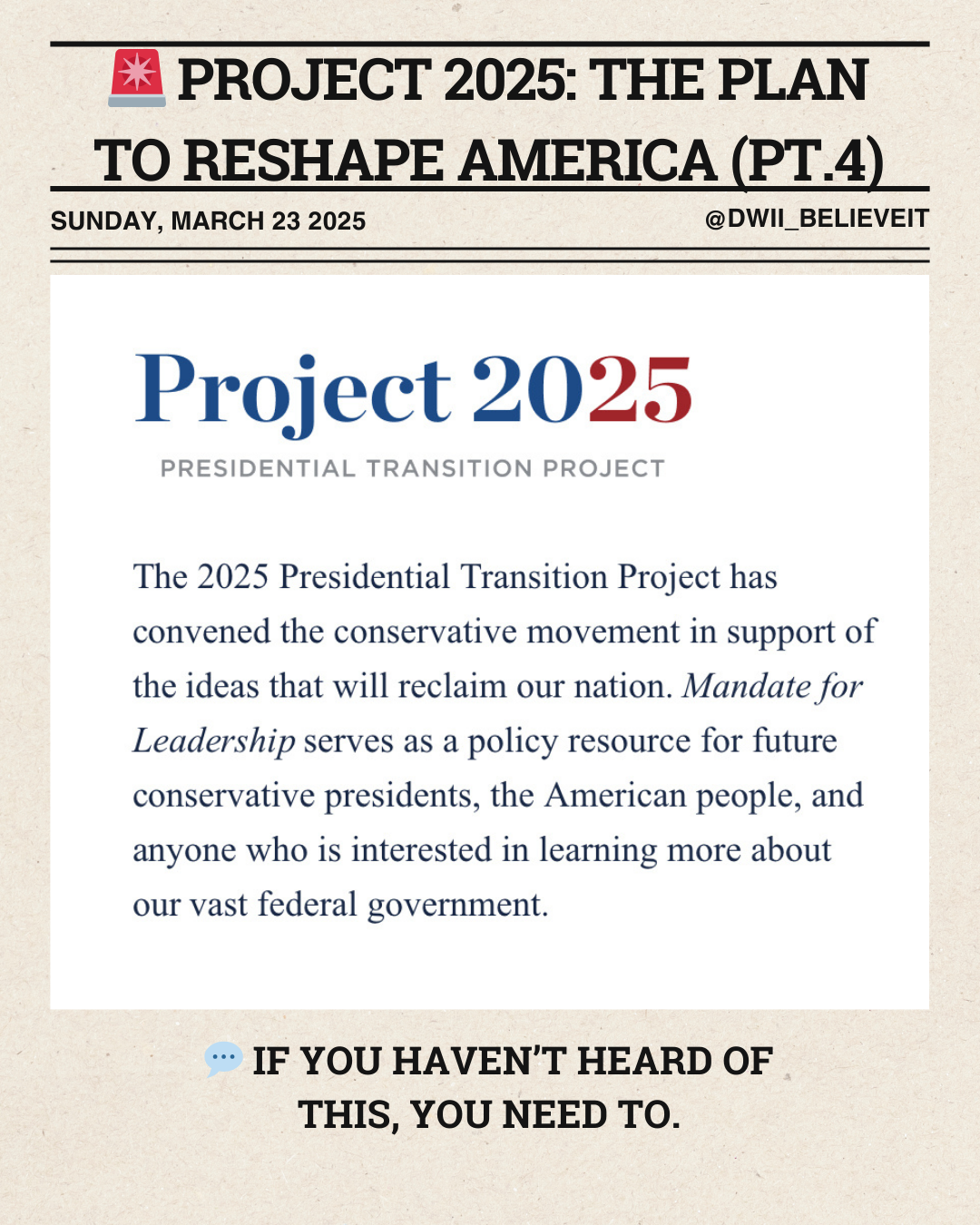 🚨 Project 2025: The plan to reshape America (pt. 4)