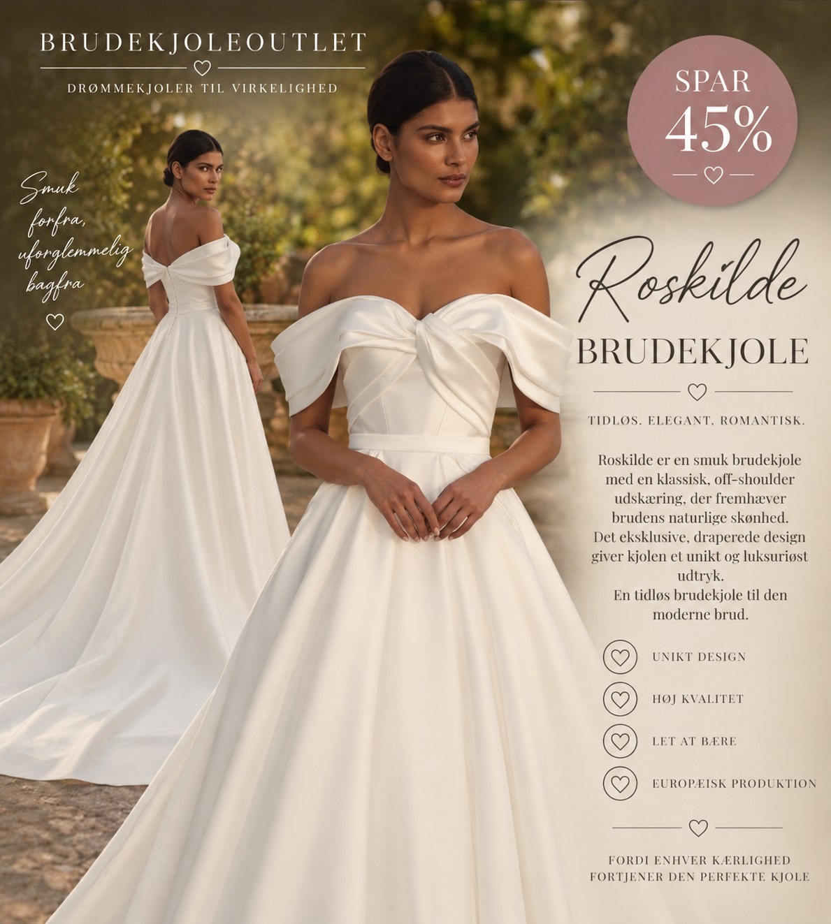 Roskilde brudekjole Budget and Dreams By brudekjoleoutlet.dk
