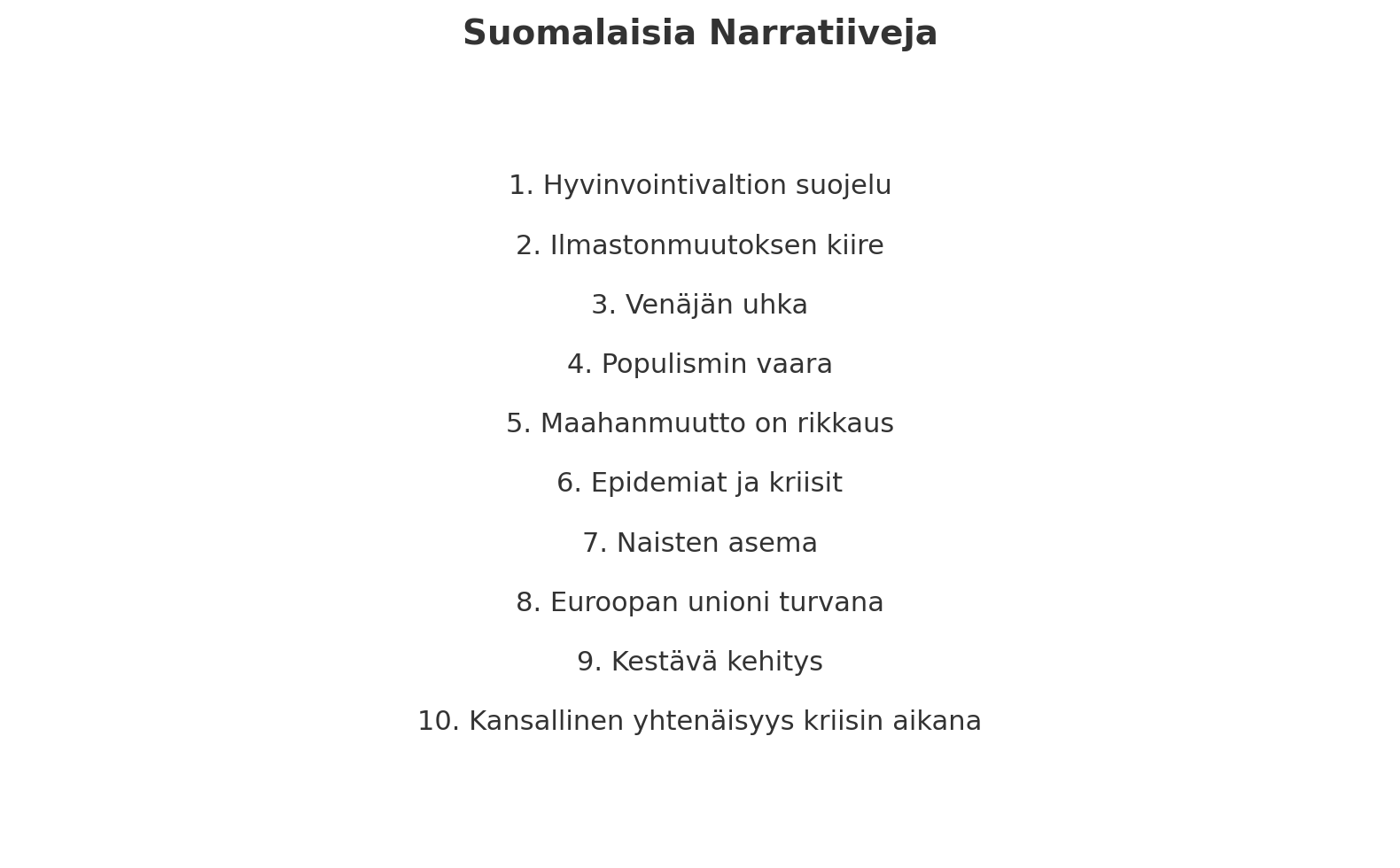 Suomalaisia narratiiveja