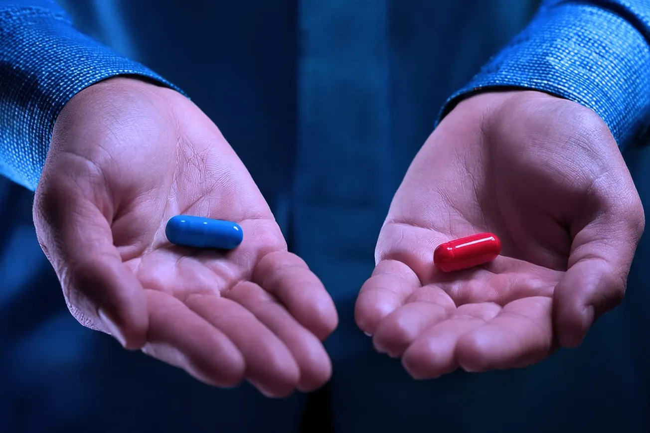 Mikä on sininen pilleri ja punainen pilleri?