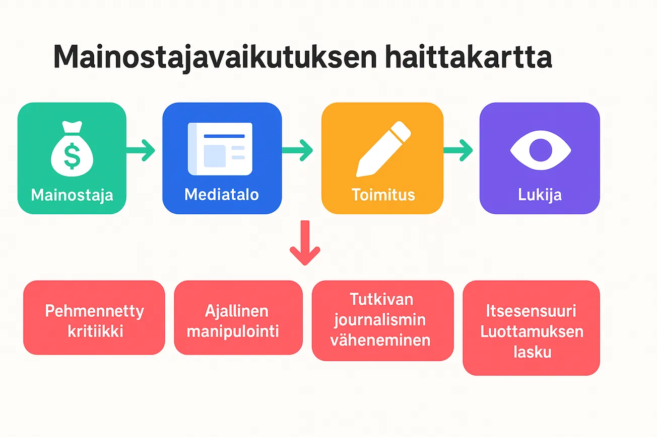 Mainosriippuvaisuus. Miten mainokset vaikuttavat median tuotantoon ja kriittiseen tarkasteluun?