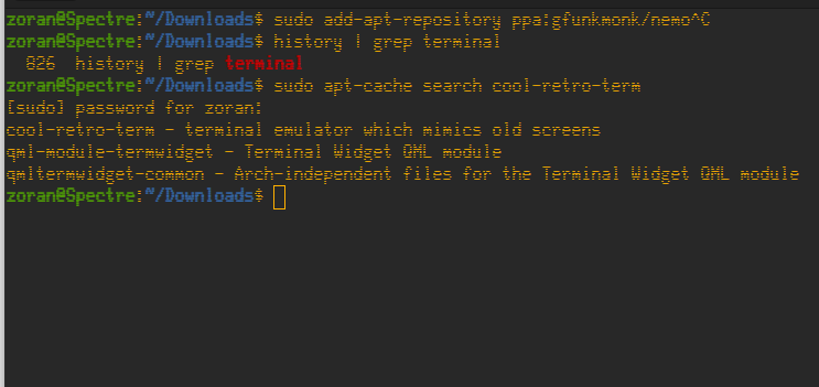 An amber, washed-out, GNOME terminal setup mimicking a DEC VT100 terminal.