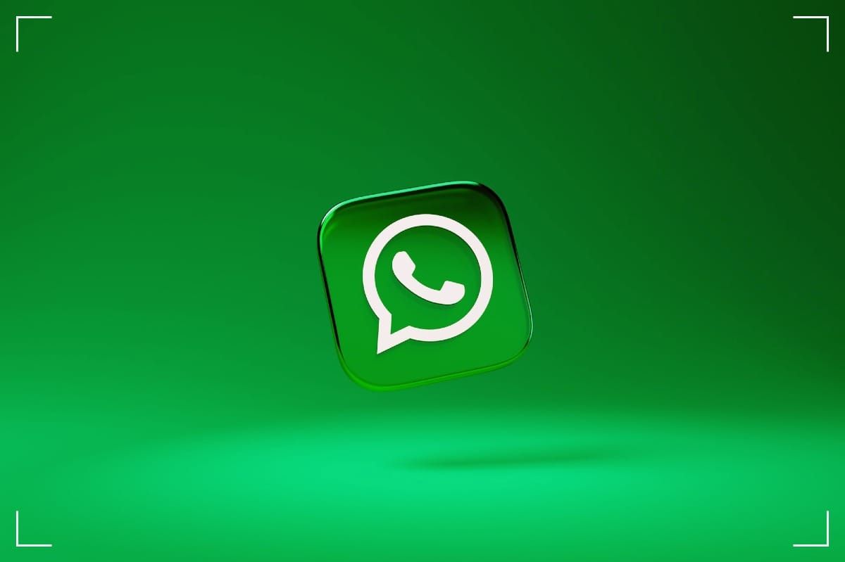 Green WhatsApp logo floating in front of a green background.