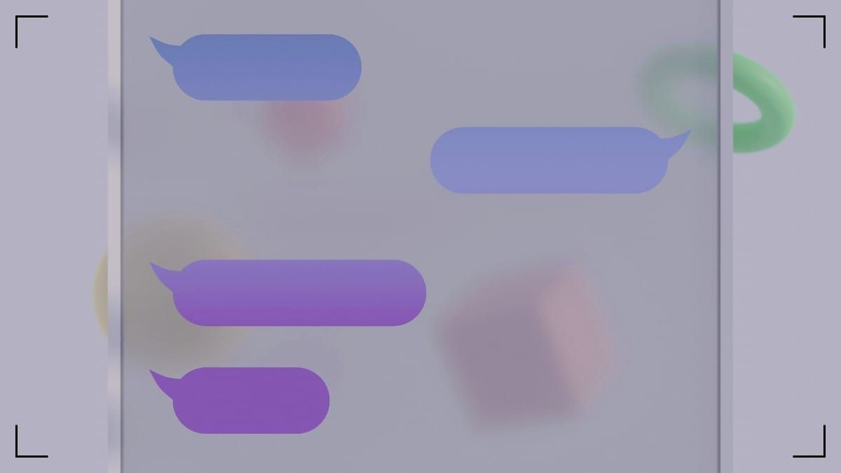 Screenshot of a mobile, messaging application.