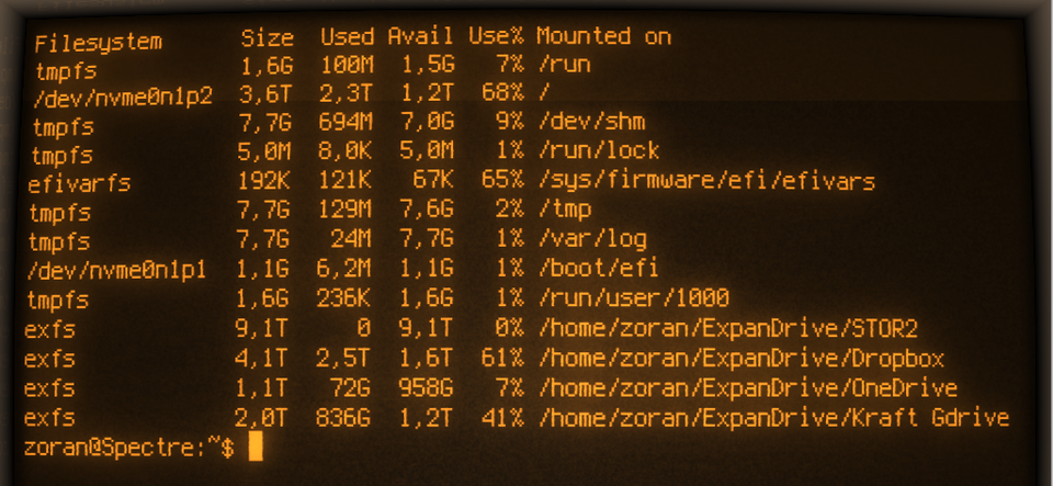 Retro Linux terminal
