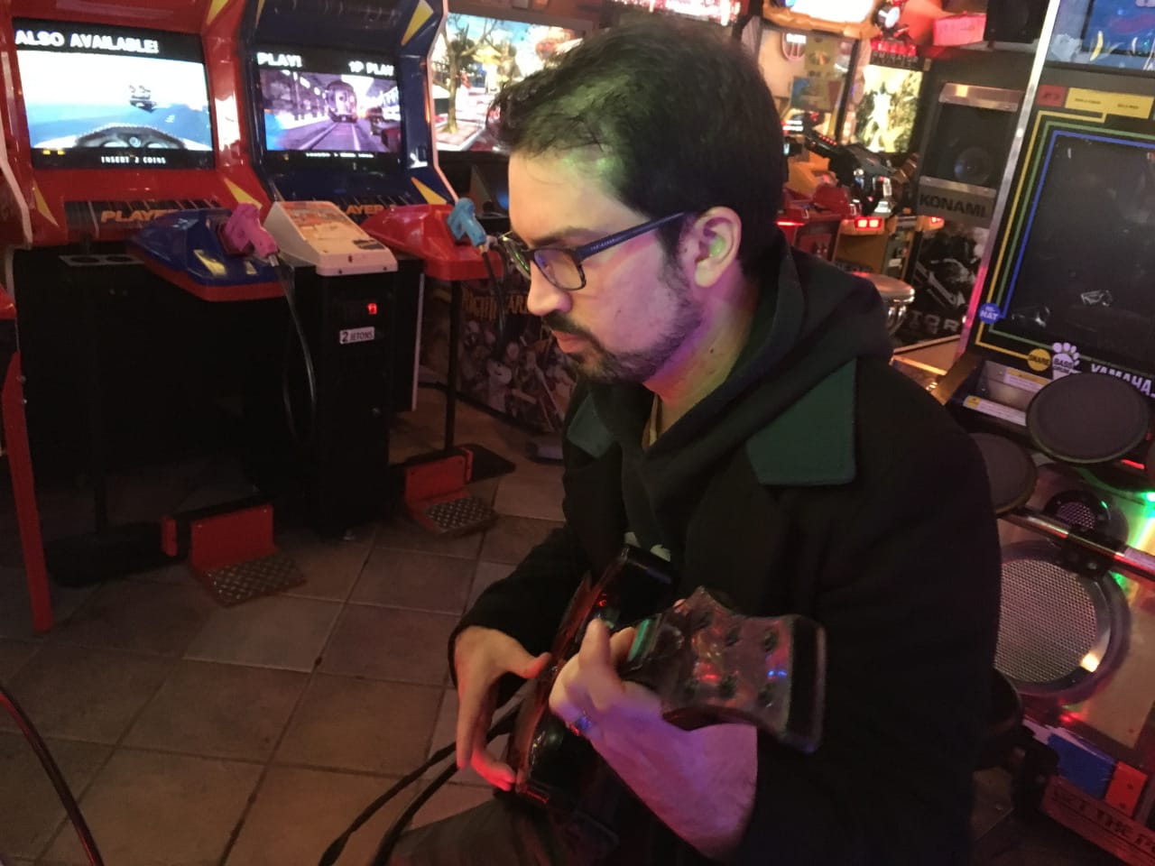 Ab at the arcade