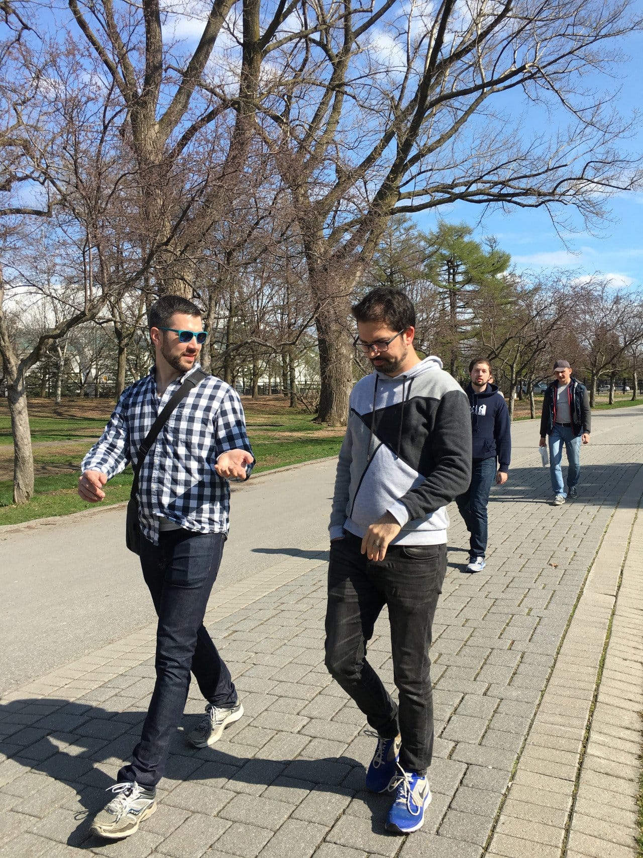 The team exploring the Botanical Garden
