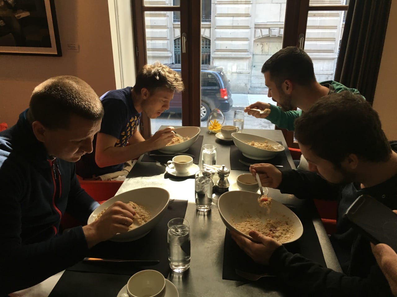 Oatmeal eating contest!