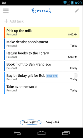'Personal' list