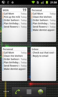 Wall of widgets