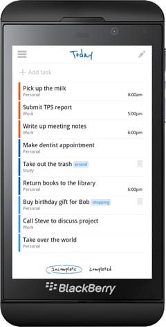 Remember The Milk for BlackBerry 10