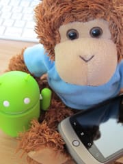 Bob T. Monkey with Android friend