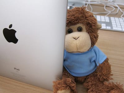 Bob T. Monkey tests our iPad app