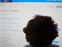 Bob checking out jobs (don't worry, he still works here!)