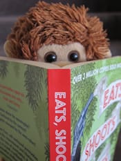 Bob reads an old-school book