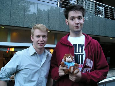 reddit founders with Bob T. Monkey