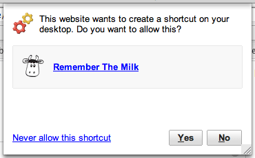 Google Gears shortcut