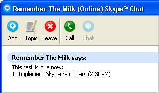 Skype reminder