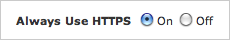 'Always use HTTPS' setting