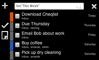 Cheqlist screenshot