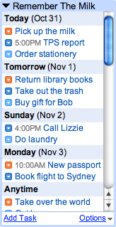 Gmail gadget