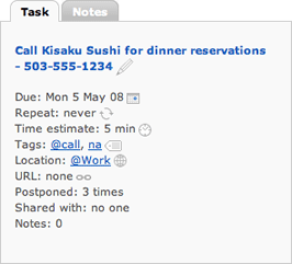Task with context