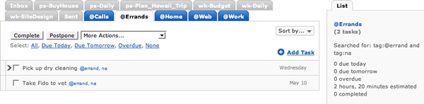 Errands Smart List